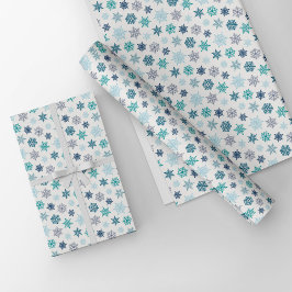 Papel De Regalo Multicolored snowflake pattern – winter christmas