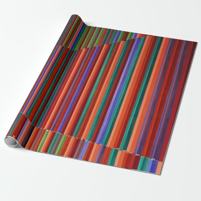 Papel De Regalo Multicolored striped illustration (Desenrollado)