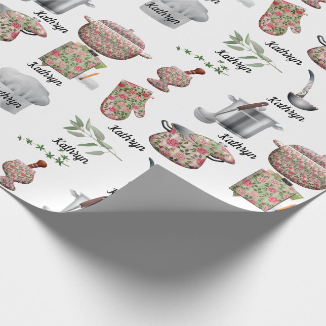 Papel De Regalo Multioportunidad de Cookware Personalizado (Esquina)