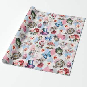 Papel De Regalo Mundo de Ensueño Patrón Victoriano Acuarela Capric