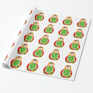 Papel De Regalo muñeca jerarquizada rusa linda