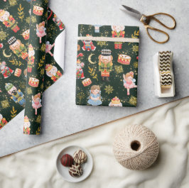 Papel De Regalo Muñecas de ballet caseras y nucracker