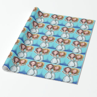 Papel De Regalo Muñecas de pasteles de Boda lesbiana