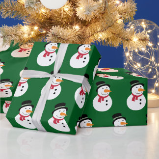 Papel De Regalo Muñeco de nieve clásico