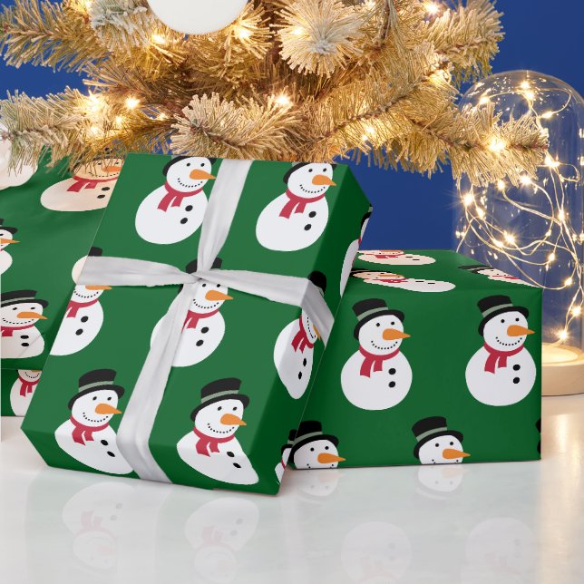 Papel De Regalo Muñeco de nieve clásico (Vacaciones)