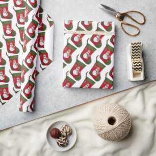 Papel De Regalo Muñeco de nieve colorido en el patrón de media de 