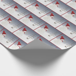 Papel De Regalo muñeco de nieve con estrella Navidad