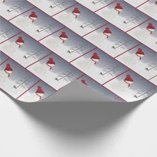 Papel De Regalo muñeco de nieve con estrella Navidad