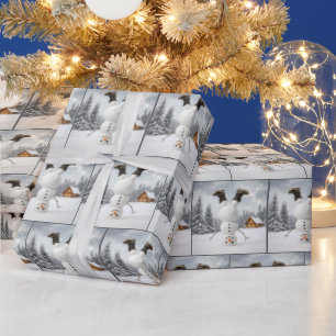 Papel De Regalo Muñeco de nieve de Navidad al revés
