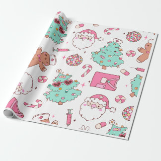 Papel De Regalo Muñeco de nieve del árbol de Navidad Yo