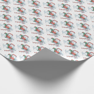 Papel De Regalo Muñeco de nieve en el Polo Norte