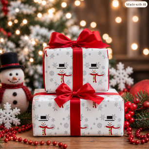 Papel De Regalo Muñeco de nieve lindo y envoltorio de regalo de co