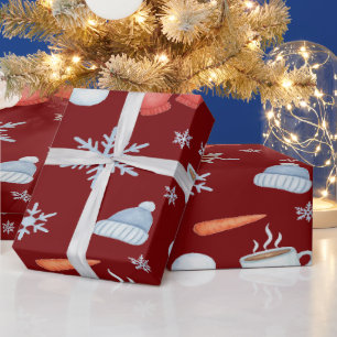 Papel De Regalo Muñeco de nieve mágico congelado