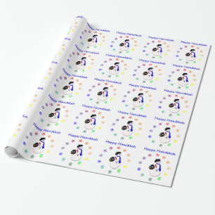 Papel De Regalo Muñeco de nieve w Colorwheel de Jánuca Giftwrap 