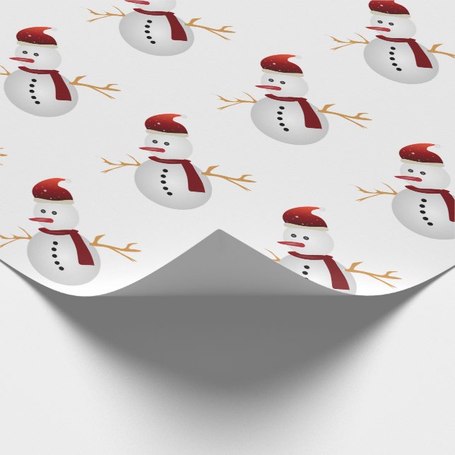 Papel De Regalo Muñecos de nieve (Esquina)