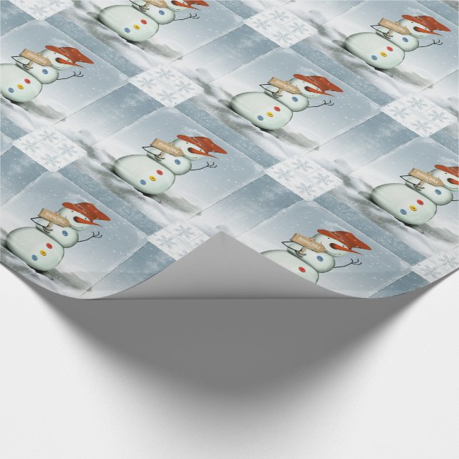 Papel De Regalo Muñecos de nieve (Esquina)