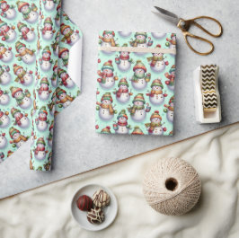 Papel De Regalo Muñecos de nieve tontos