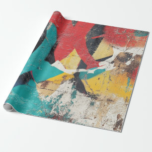 Papel De Regalo Mural callejero con gotas superpuestas y color urb