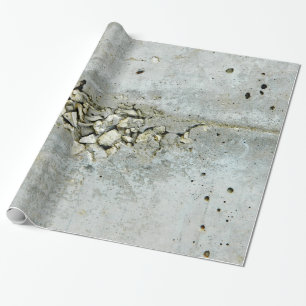 Papel De Regalo Muro de cemento agrietado con las pequeñas piedras