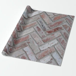 Papel De Regalo Muro de ladrillo marrón y gris