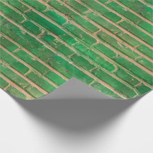 Muro de ladrillo verde