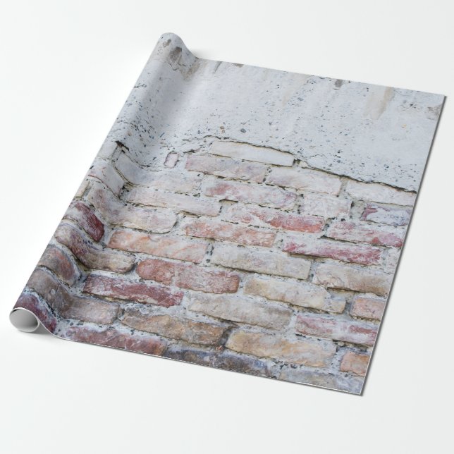 Papel De Regalo Muro de ladrillos de hormigón gris (Desenrollado)