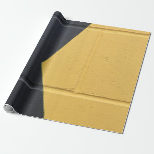 Papel De Regalo Muro de pintura negro y amarillo