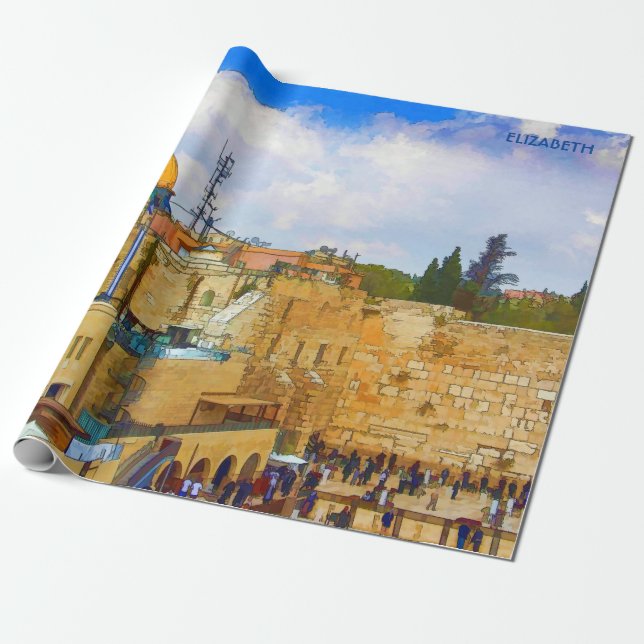 Papel De Regalo Muro occidental en Jerusalén (Muro de dolor) (Desenrollado)