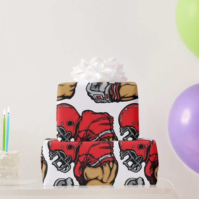 Papel De Regalo Músculo del casco rojo del guerrero del fútbol dur (Subido por el creador)