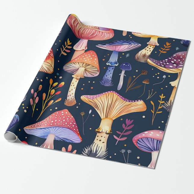 Papel De Regalo Mushroom (Desenrollado)