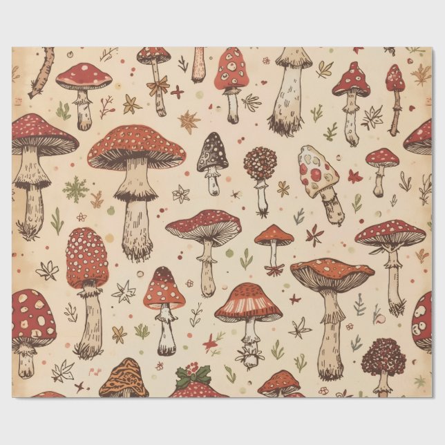 Papel De Regalo Mushroom (Superficie plana)