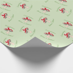 Papel De Regalo Mushroom Baby Shower