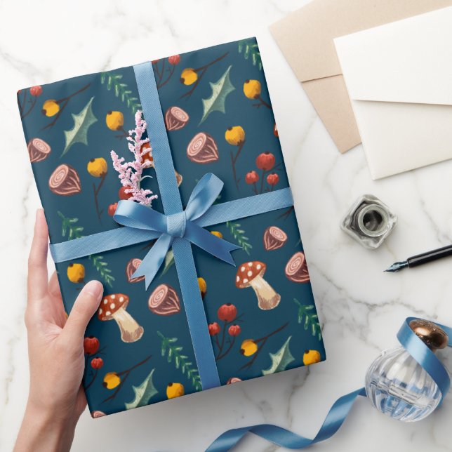 Papel De Regalo Mushroom de Foraging Winter (Regalar)