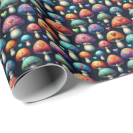 Papel De Regalo Mushroom Love