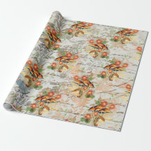 Mushrooms Woodland Naranja Letra antigua mint cora