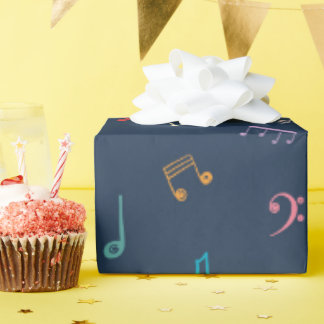 Papel De Regalo Música azul