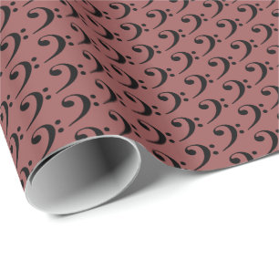 Papel De Regalo Música Clave de Fa negra en Marsala
