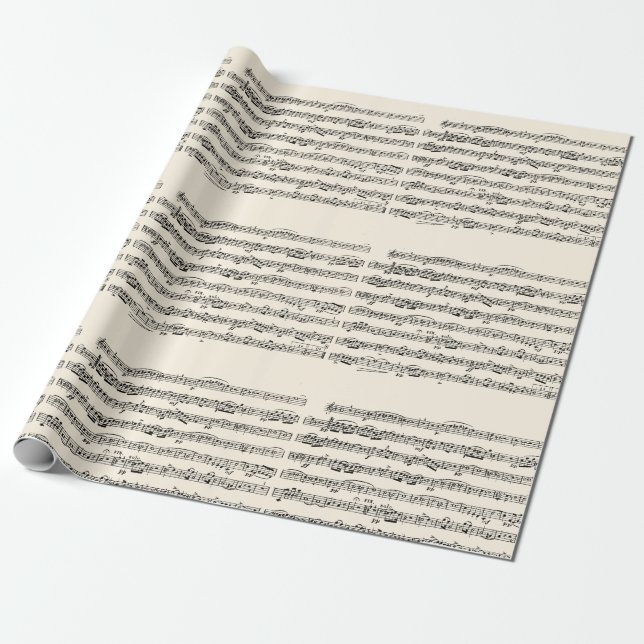 Papel De Regalo música de hoja (Desenrollado)