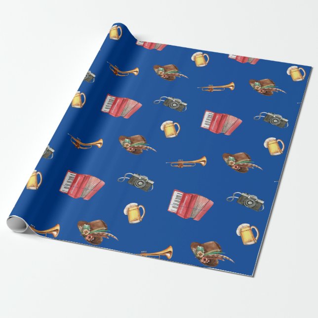 Papel De Regalo Música de Oktoberfest (Desenrollado)