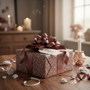 Papel De Regalo Musical Blanco con color de fondo personalizado