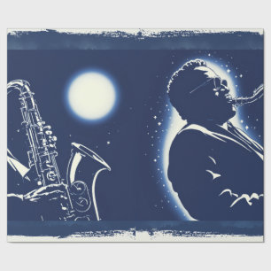 Papel De Regalo Músico de Saxofón Blues Arte Pop Música