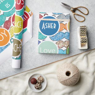 Papel De Regalo Mustache Mr Hipster Retro Foto personalizada