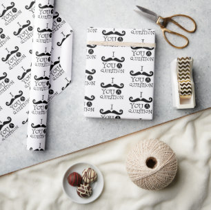 Papel De Regalo Mustache usted una pregunta Humor Día del padre
