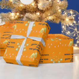 Papel De Regalo Muy amargo sobre Navidades Naranjas oscuros