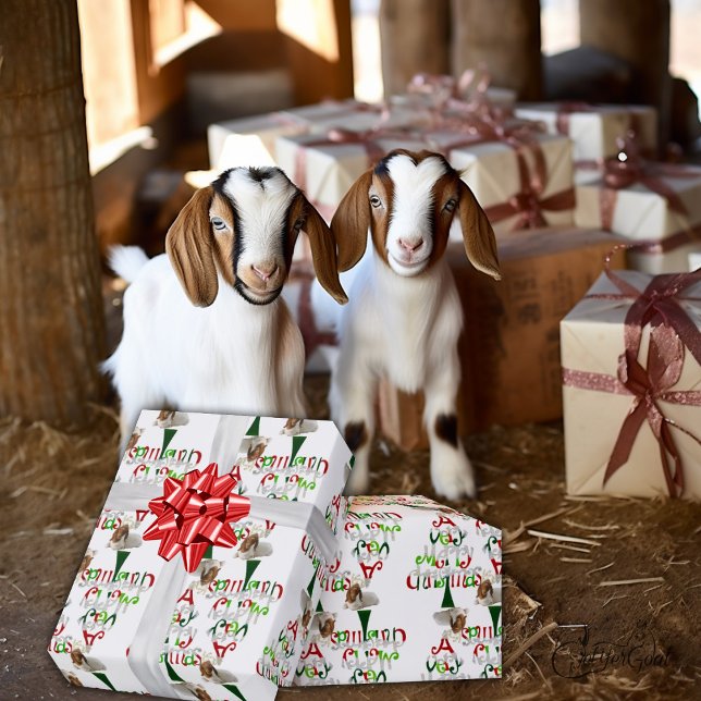 Papel De Regalo Muy Feliz Navidad Boer GOAT (Subido por el creador)