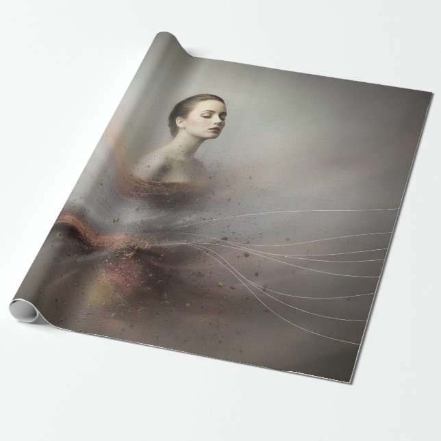Papel De Regalo Mysterious Woman (Desenrollado)