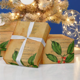 Papel De Regalo Nace una canción de Navidades de la época de la ef