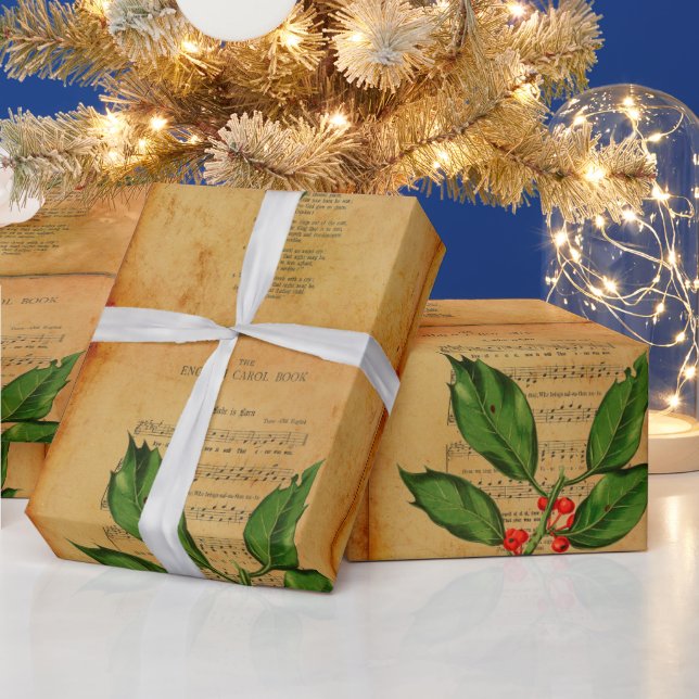 Papel De Regalo Nace una canción de Navidades de la época de la ef (Vacaciones)