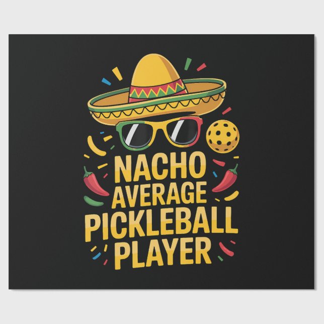 Papel De Regalo Nacho Average Pickleball Player (Superficie plana)