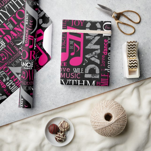 Papel De Regalo Nacido en Dance Pink ID277 (Artesanía)